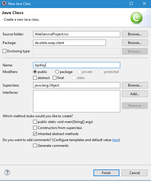 Erstellung Client Class