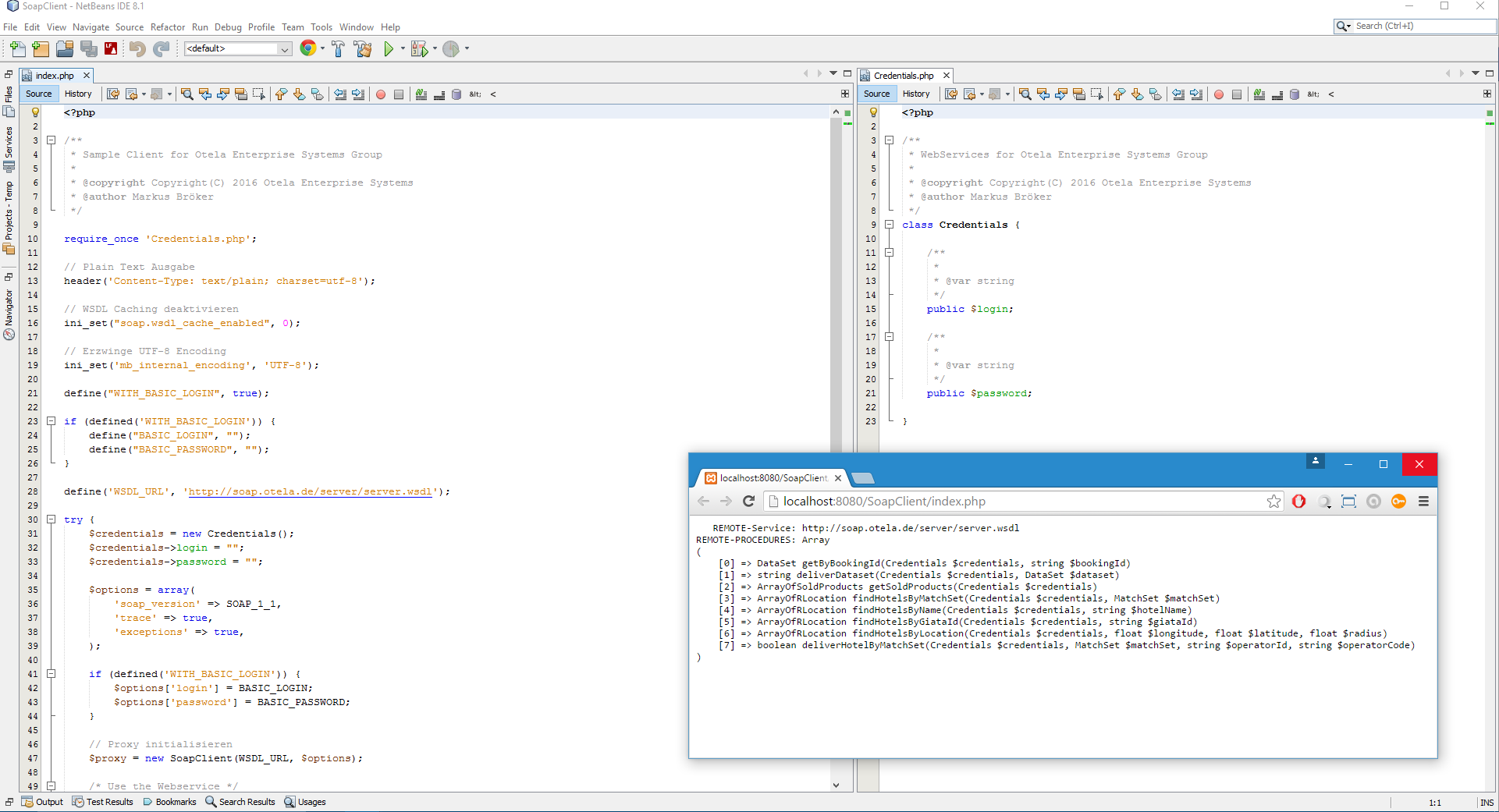 Netbeans mit Ausgabe